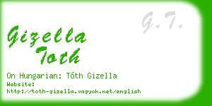 gizella toth business card