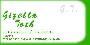 gizella toth business card